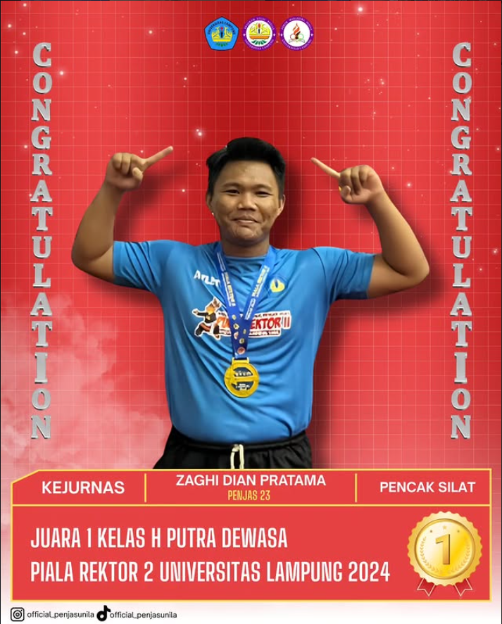 Foto prestasi Piala rektor 2 universitas lampung 2024